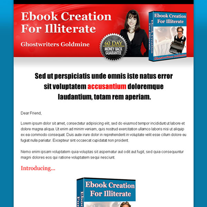 ebook click to action long sales page design to increase your conversion Sales Page example