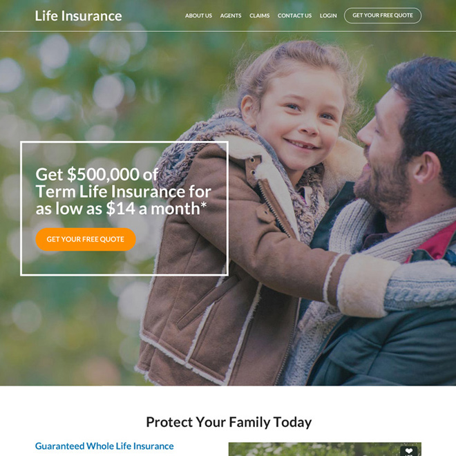 best family life insurance coverage responsive website design