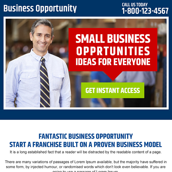 small business opportunities PPV design Business Opportunity example