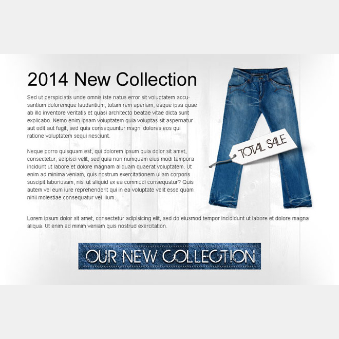 fashion wear new collection clean and effective call to action ppv landing page design