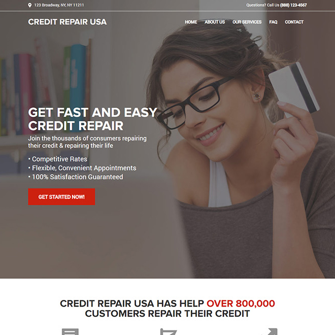 fast and easy credit repair service responsive website design