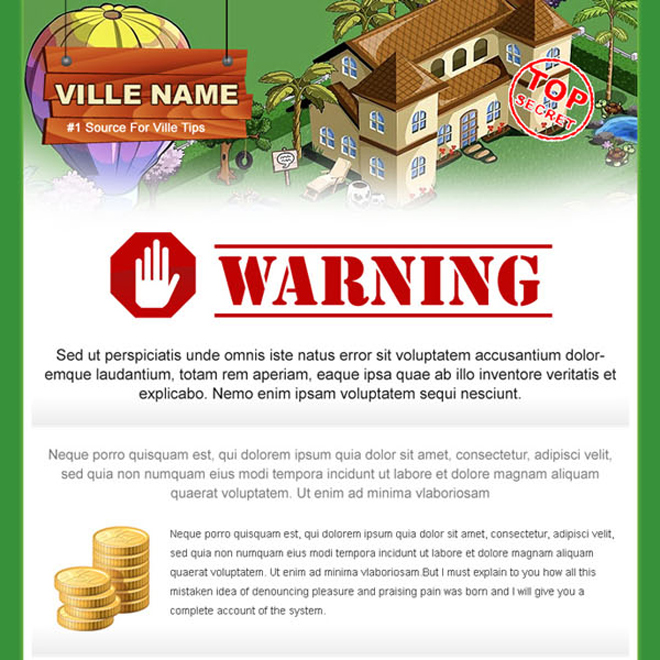 firm villa game landing page design sales page