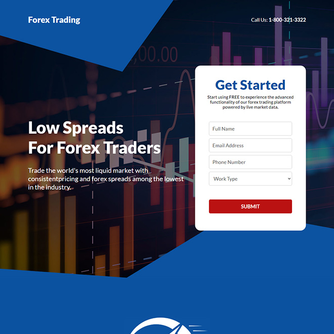 forex traders responsive landing page design Forex Trading example