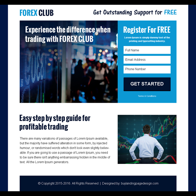 forex club register for free converting ppv landing page design