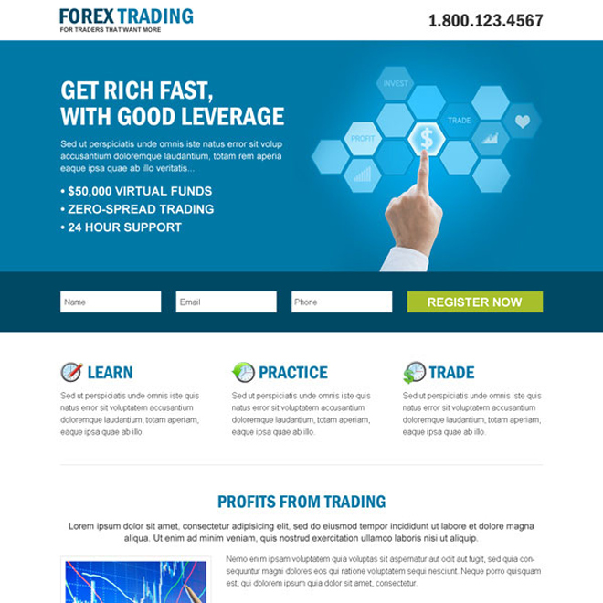 forex landing page free