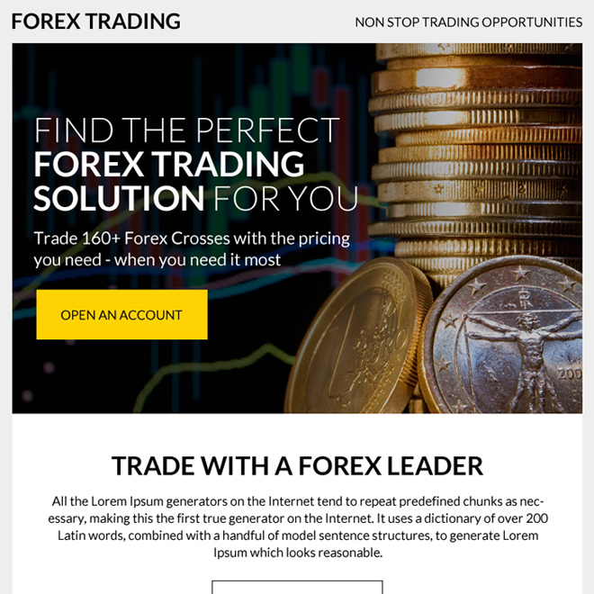 forex trading solution ppv landing page design Forex Trading example