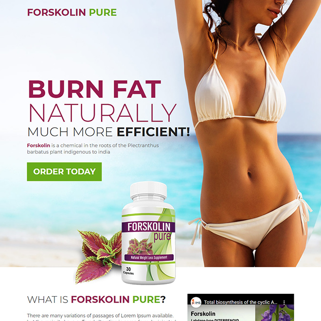 forskolin extract capsules selling responsive landing page design Weight Loss example