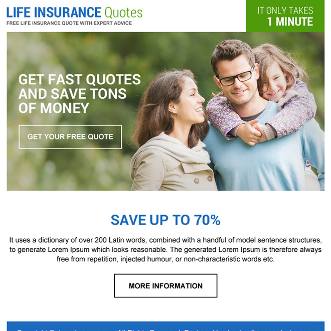 life insurance quotes ppv landing page design Life Insurance example