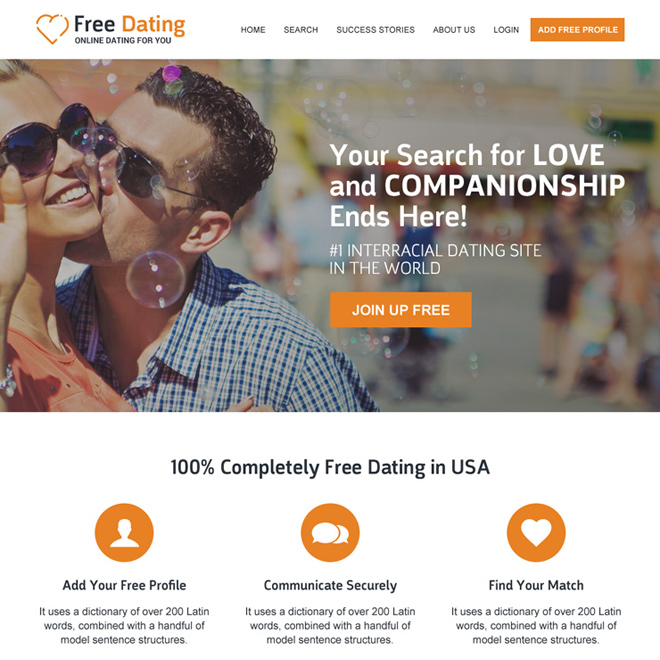 dating agency website design