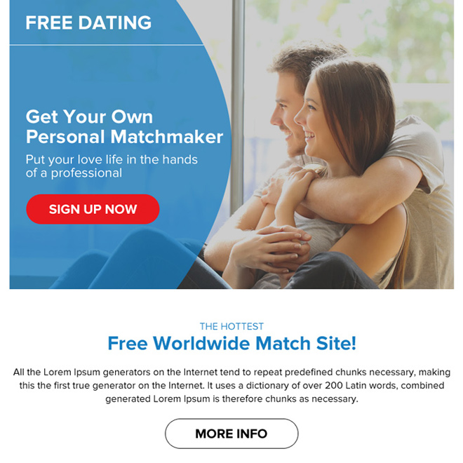 free dating sign up lead capturing ppv landing page design Dating example