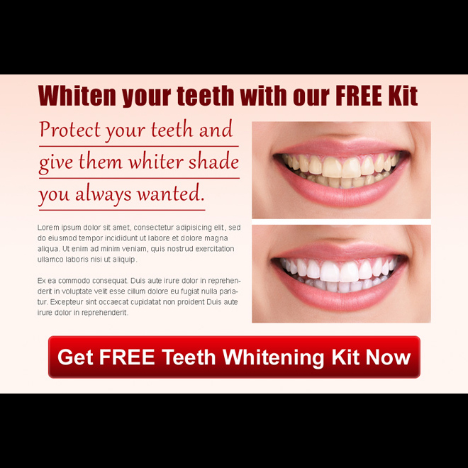 protect your teeth and give them whiter shade you always wanted ppv landing page design