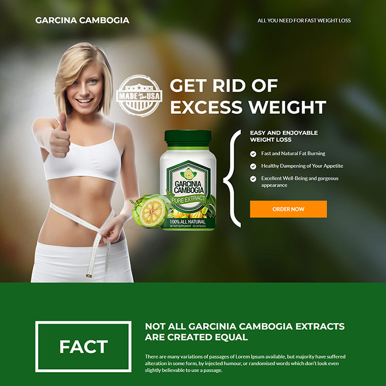 garcinia cambogia extracts responsive landing page Weight Loss example