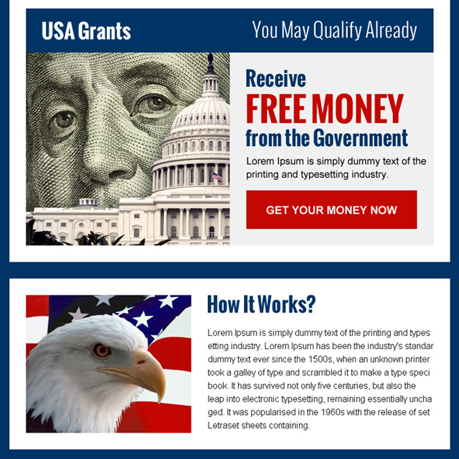 get free grants money in usa ppv landing page design Government Grants example