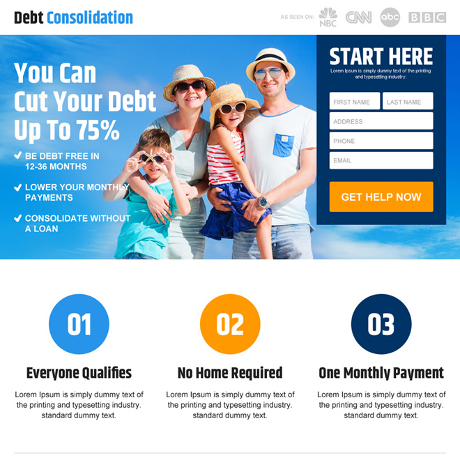 credit card website template