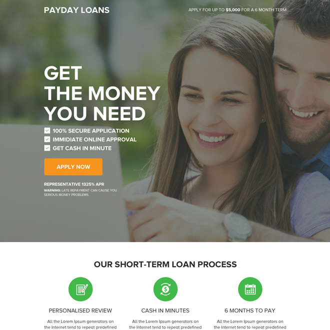 payday loan online pay per click responsive landing page