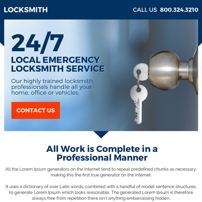 highly trained locksmith professional ppv landing page