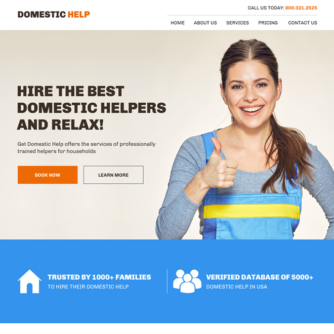 best domestic helpers agency website design Domestic Help example