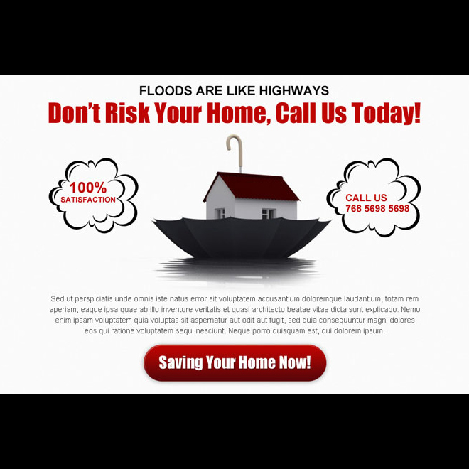 dont risk your home clean and appealing home insurance ppv landing page design Home Insurance example