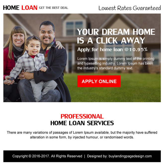 home loan best deal ppv landing page design