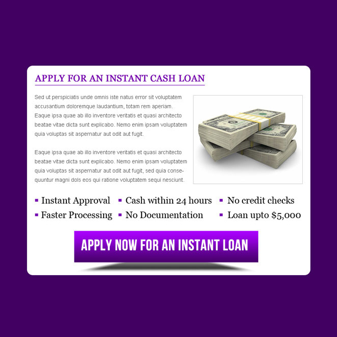 instant cash loan ppv landing page design template Loan example