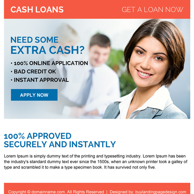 instant approval online cash loan ppv landing page design Loan example