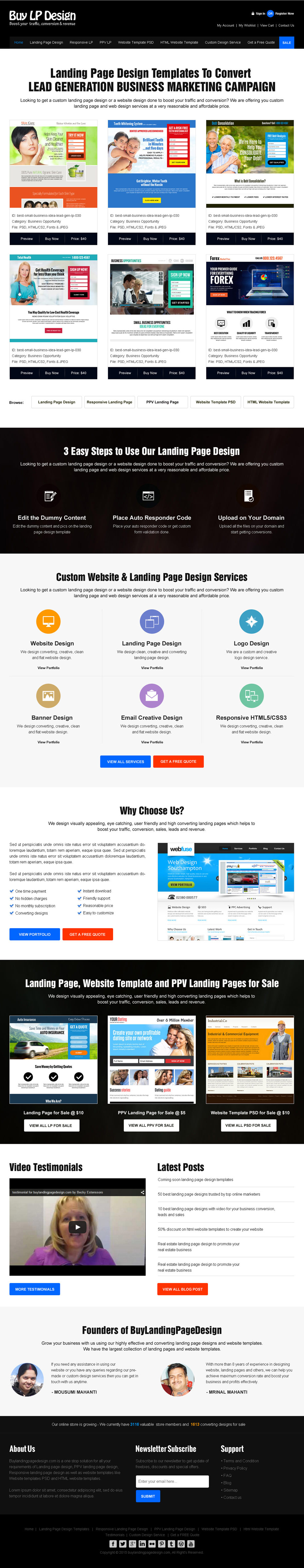 Buy landing page design website template design preview