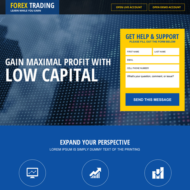 forex landing page