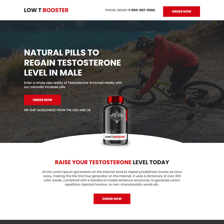 low testosterone medication responsive landing page Low Testosterone example