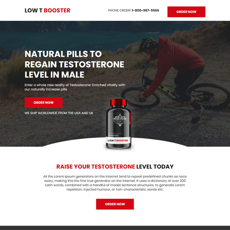 low testosterone medication responsive landing page