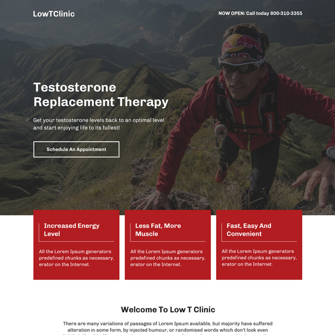 low testosterone replacement therapy responsive landing page Low Testosterone example