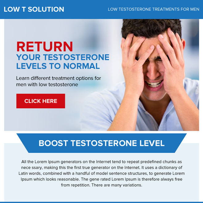 low testosterone treatment for men ppv landing page Low Testosterone example