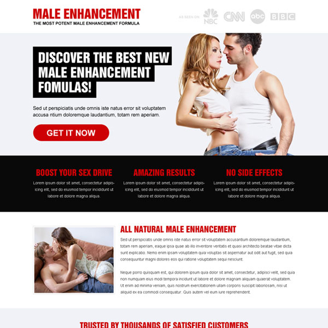 male enhancement formula responsive landing page