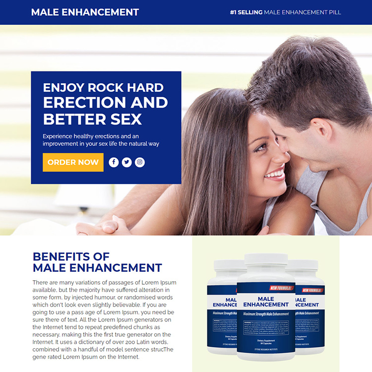 male enhancement supplement lead funnel design Male Enhancement example