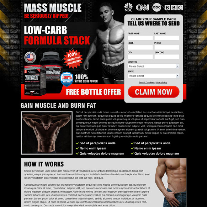 low carb formula stack product lead capture effective lead capture squeeze page design