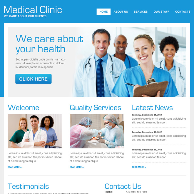 converting html website template for medical services