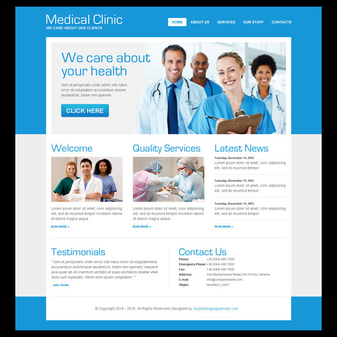 Emergency Medical Services Website Templates