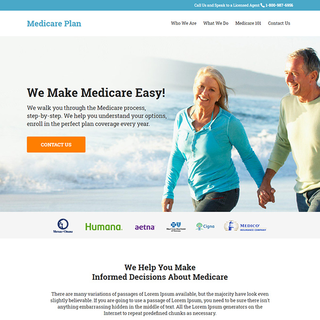 medicare supplement insurance responsive website design