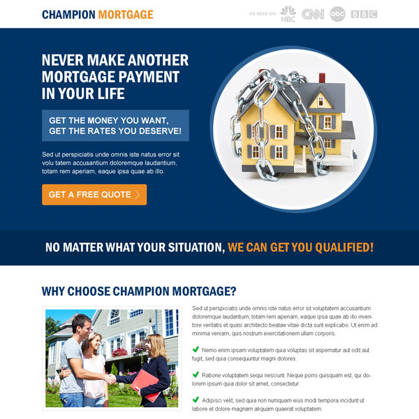 champion mortgage responsive landing page design to boost your conversion rate Mortgage example