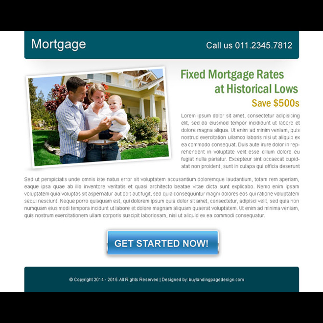 fixed mortgage rates effective ppv landing page design