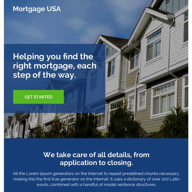 clean and professional mortgage ppv landing page design