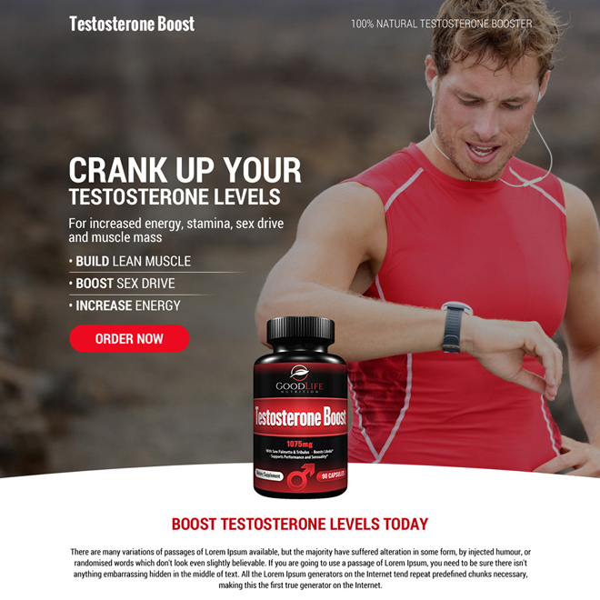 natural testosterone supplements responsive landing page