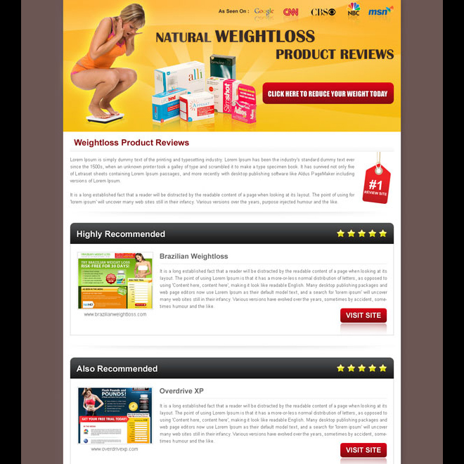 review page template