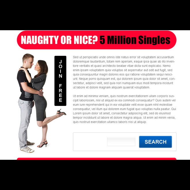 singles are waiting for you appealing dating ppv landing page design Dating example