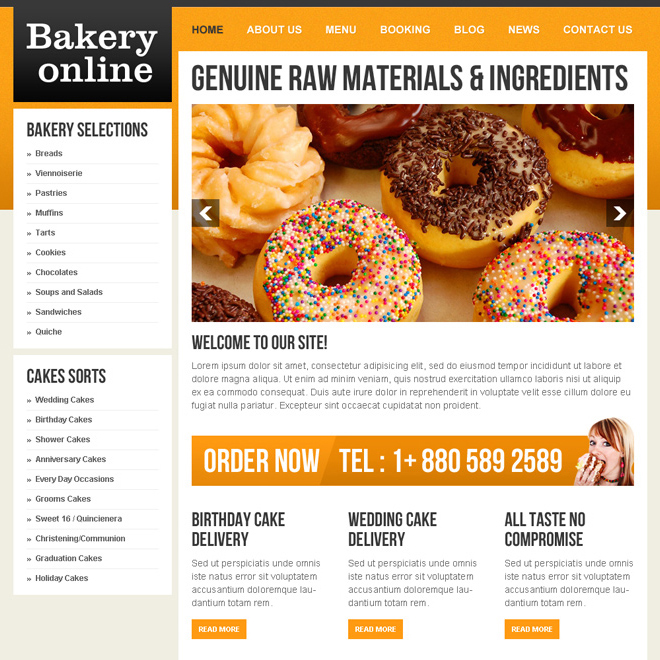 online bakery food template design 009