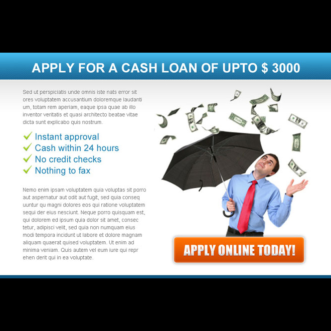 apply for a online cash loan converting ppv landing page design Loan example