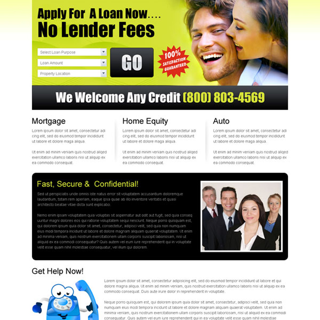 online loan lead capture landing page to boost your conversion Loan example