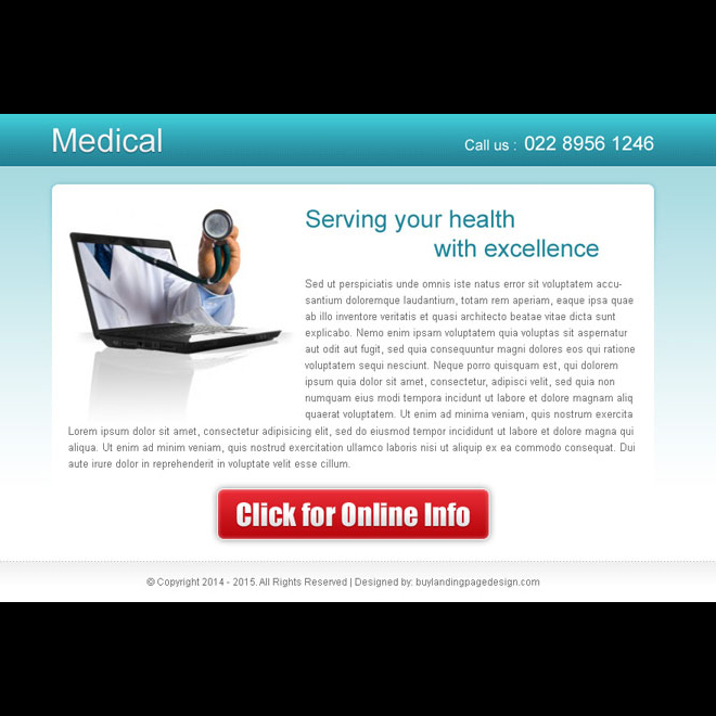 serving your health with excellence effective medical ppv landing page design