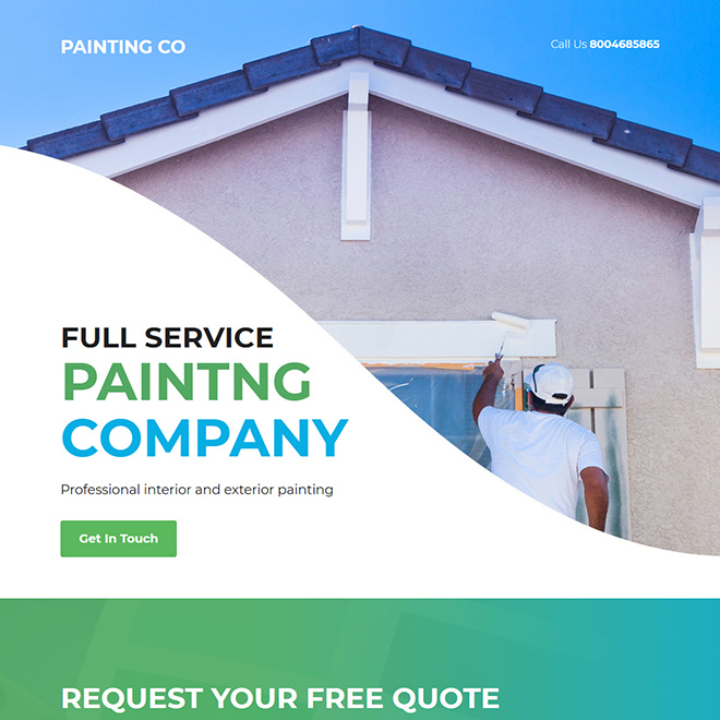 painting service lead capture responsive landing page