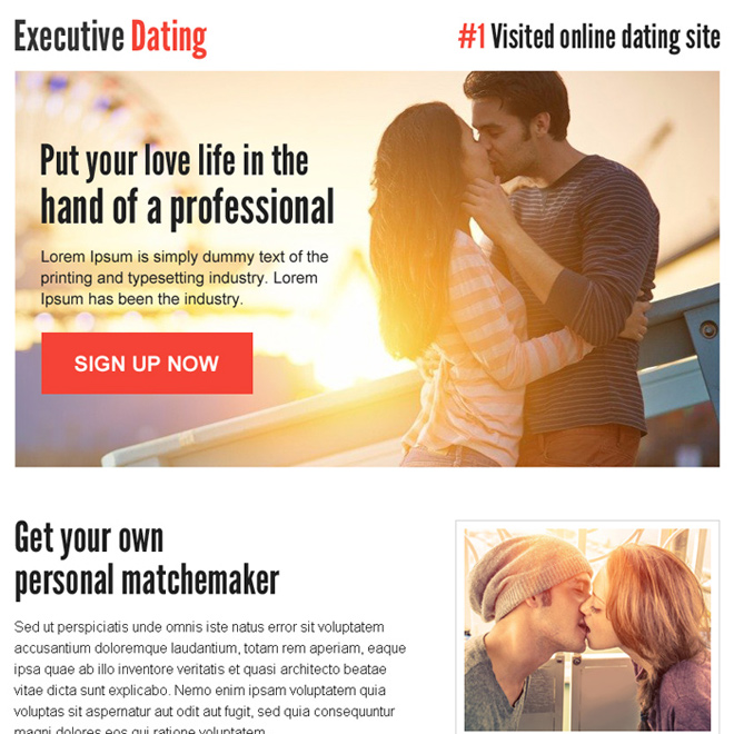 personal match maker sign up lead capture ppv landing page