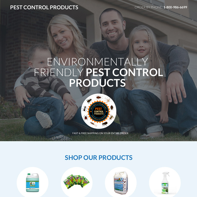 pest control product selling mini responsive landing page